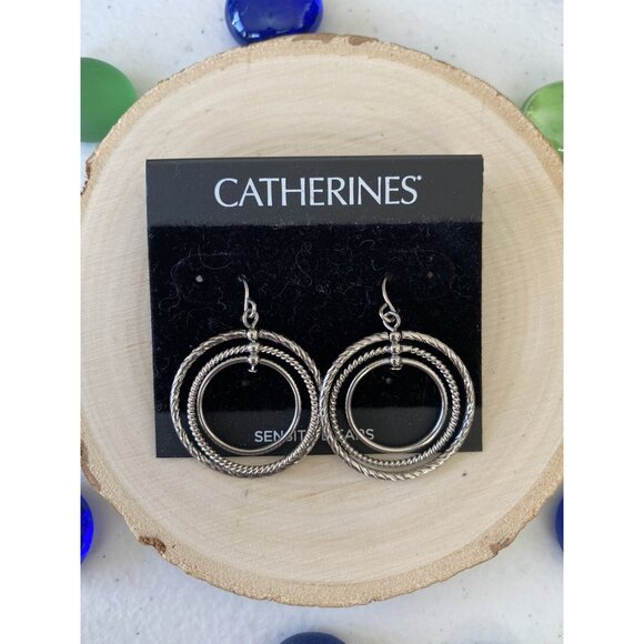 Catherines Earrings-Dangle/Drop-Silver Tone-NWOT - Picture 2 of 2